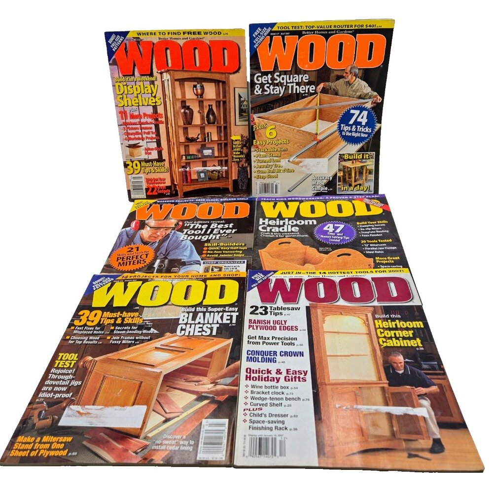 Wood Better Homes & Gardens Magazine Lot December January 2006 March May July Se